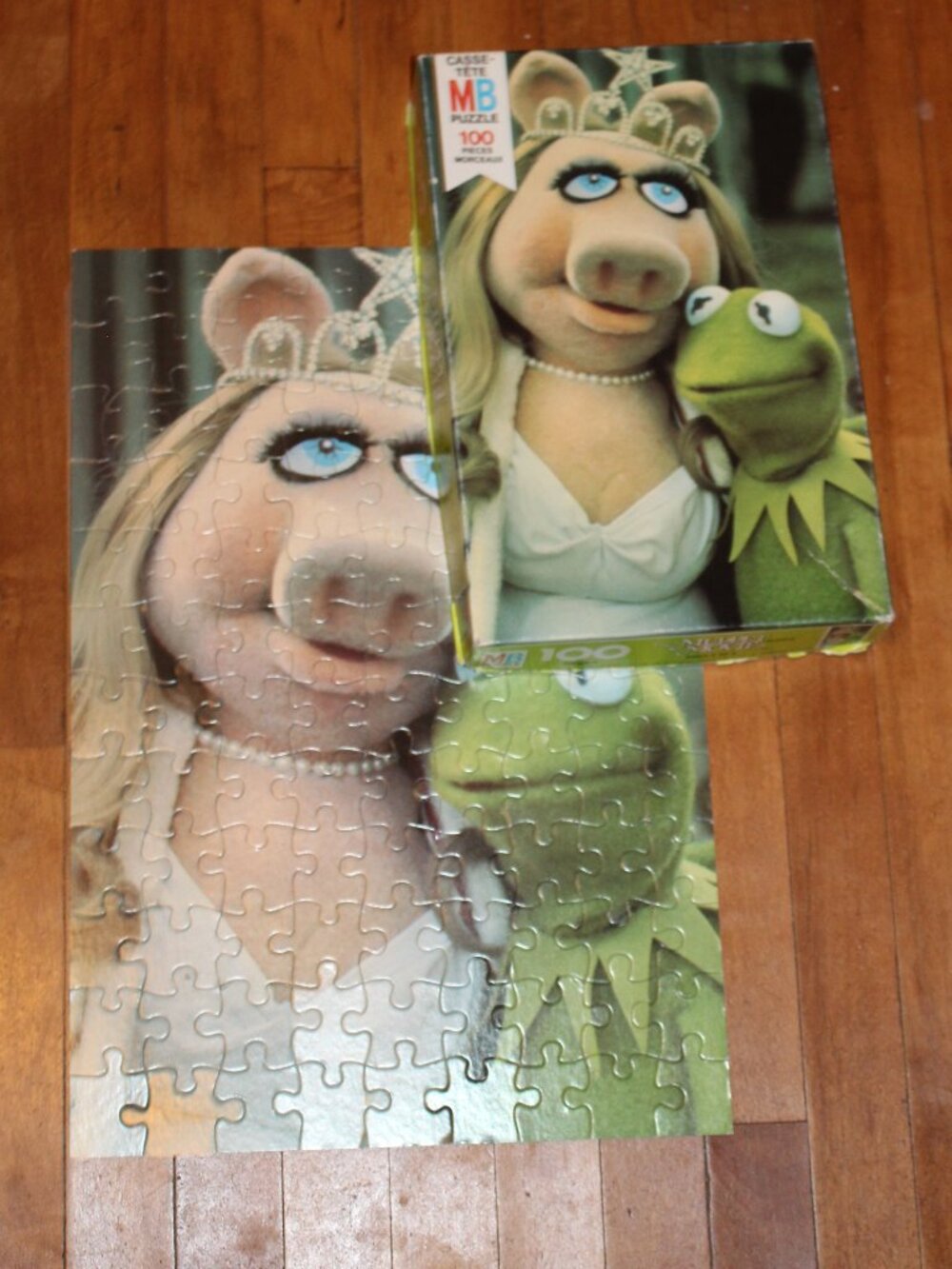 The Muppet Movie Kermit/Piggy Puzzle 100 Pieces